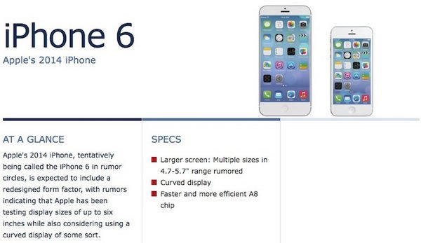 传苹果iPhone 6将搭载ios 8 iPhone 6c或同步推出